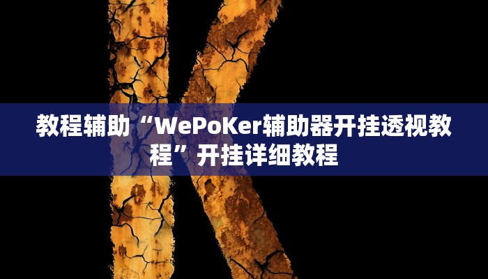 教程辅助“WePoKer辅助器开挂透视教程”开挂详细教程 教程辅助“WePoKer辅助器开挂透视教程”开挂详细教程